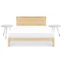 Aiko Queen Bed with Innis Side Table in White - 0