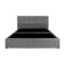 ESSENTIALS King Headboard Box Bed - Grey (Fabric) - 1