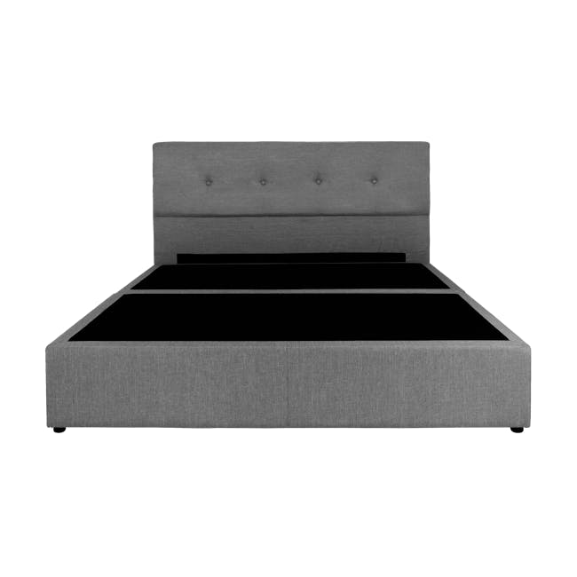 ESSENTIALS King Headboard Box Bed - Grey (Fabric) - 1