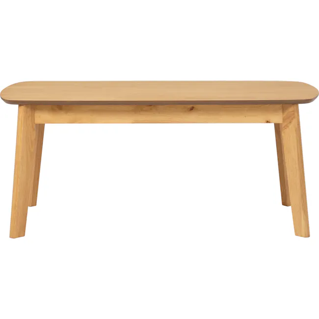 Hiace High Coffee Table - Oak - 7 - Wooden table with smooth surface, natural wood grain, minimalist design, simple