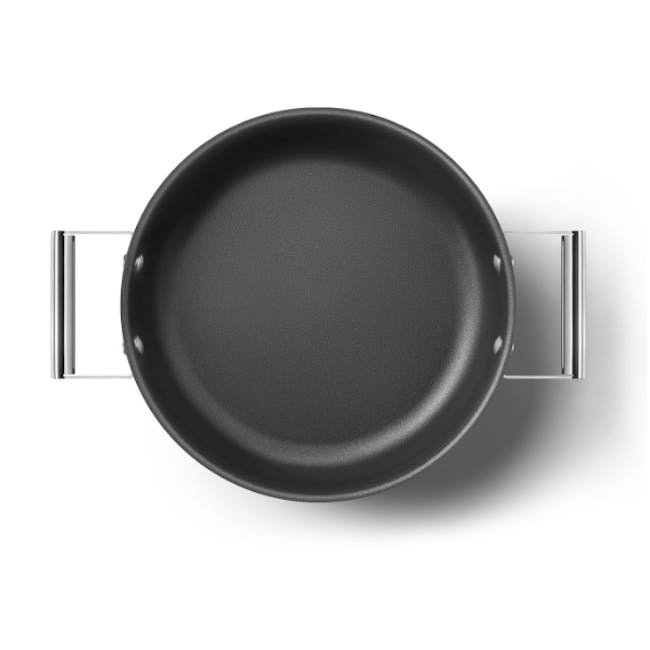 SMEG 28cm Deep Pan with Lid - Black - 8