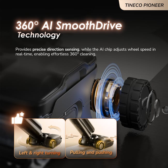 Tineco Floor One S9 Artist Steam Lay-flat Wet Dry Vacuum Cleaner *Free 4 x Cleaning Solution* - 8