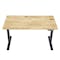 X1 Adjustable Table - Black frame, Solidwood Butcher Rubber Wood (2 Sizes)