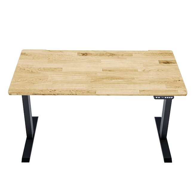 X1 Adjustable Table - Black frame, Solidwood Butcher Rubber Wood (2 Sizes) - 0