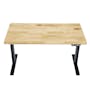 X1 Adjustable Table - Black frame, Solidwood Butcher Rubber Wood (2 Sizes) - 0
