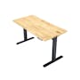 X1 Adjustable Table - Black frame, Solidwood Butcher Rubber Wood (2 Sizes) - 1