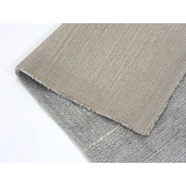 Fjord High Pile Rug - Silver Squares (2 Sizes) - 3