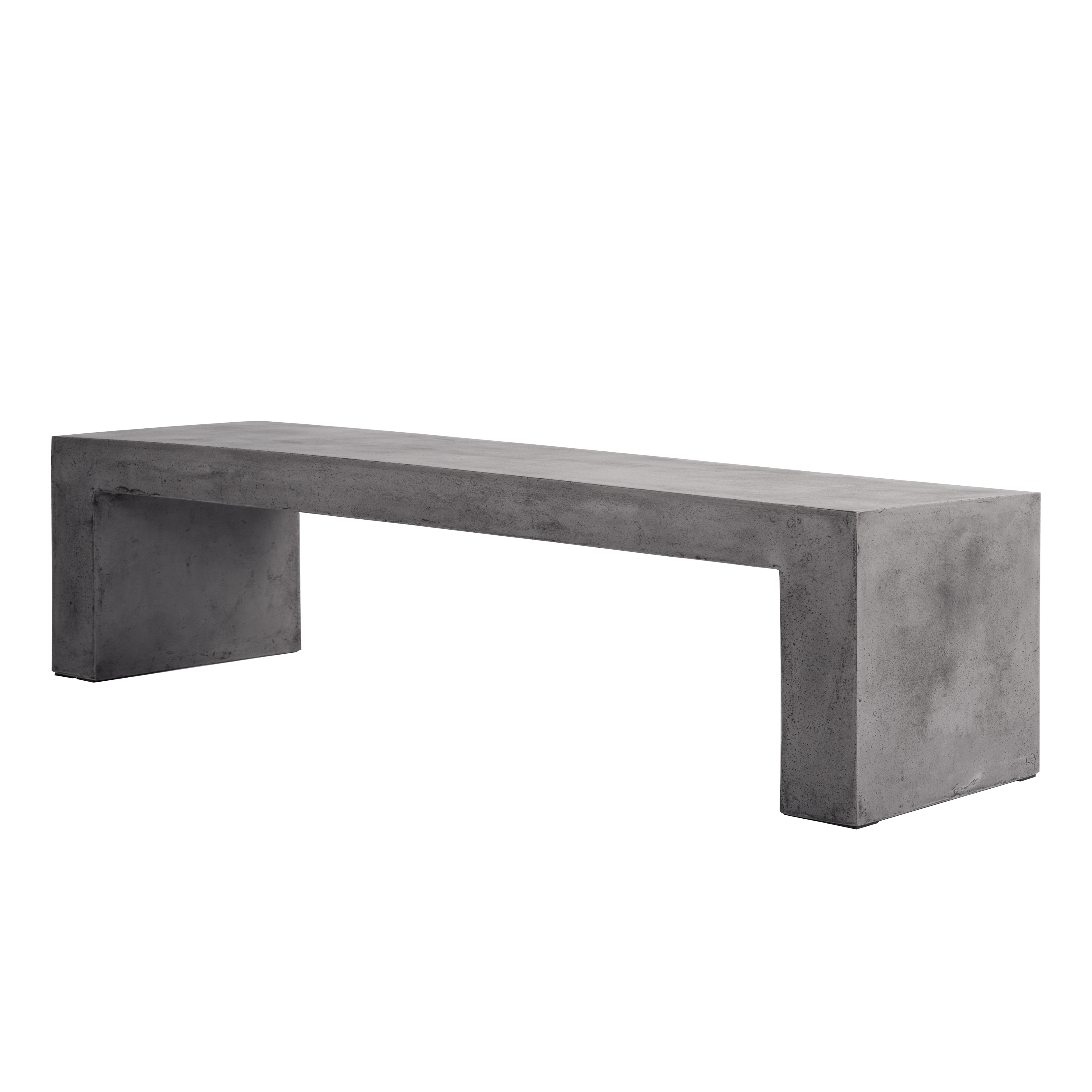 concrete and wood bench