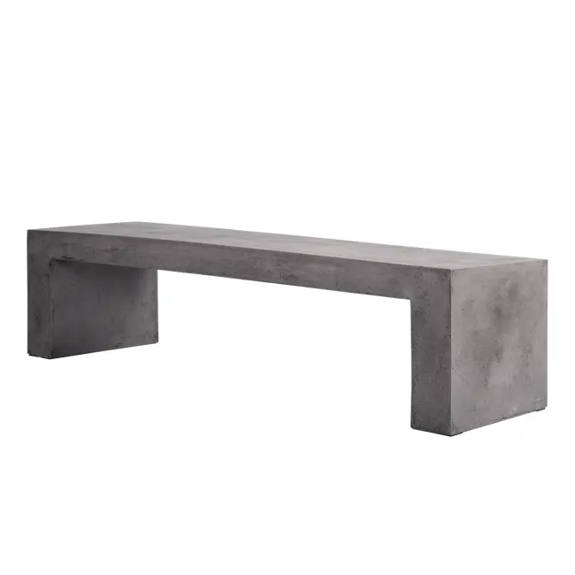 Ryland Concrete Dining Table 1.6m with Ryland Concrete Bench 1.4m and 2 Ryland Concrete Stools - 9 - Sleek, modern concrete