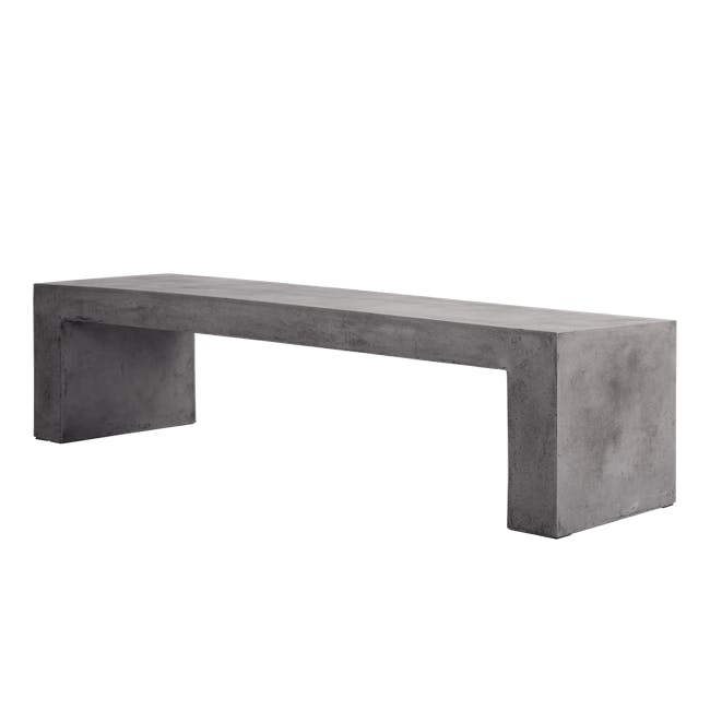 Ryland Concrete Dining Table 1.6m with Ryland Concrete Bench 1.4m and 2 Ryland Concrete Stools - 8