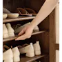 Taya Rattan Shoe Cabinet 0.8m - Walnut - 7