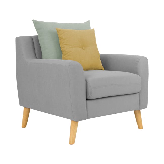 Evan 3 Seater Sofa with Evan Armchair - Slate - 7