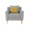 Evan 2 Seater Sofa with Evan Armchair - Slate - 5