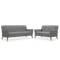 Stanley 3 Seater Sofa with Stanley 2 Seater Sofa - Siberian Grey