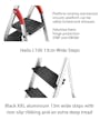 Hailo L100 Aluminium 5 Step Folding Ladder - 6