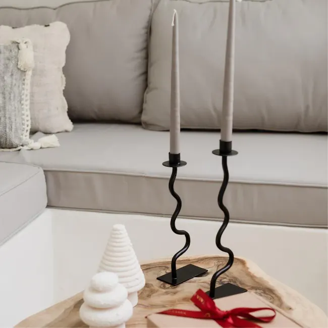 Piana Wavy Metal Candle Holders (2 Pcs) - 5