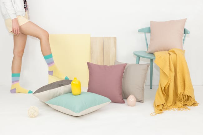 Throw Linen Cushion Cover - Light Grey - 8