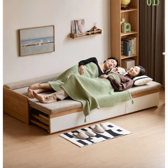 Dayton Storage Sofa Bed - Oak, Wheat - 3