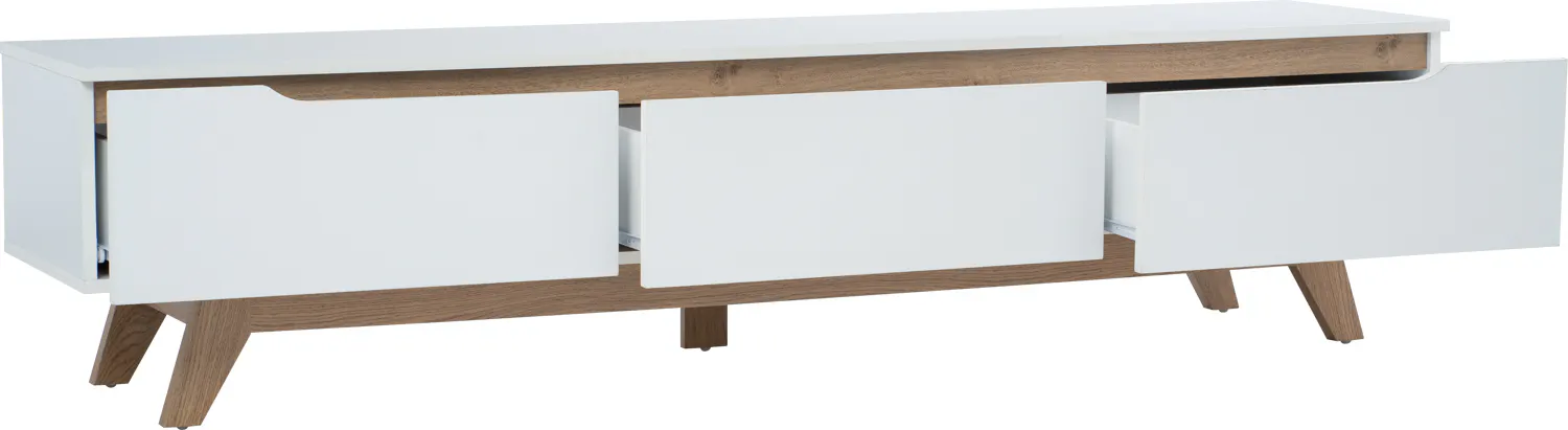 (As-is) Miah TV Console 1.8m - Natural, White - 5 - 9