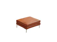 Leca Ottoman - Camel (Faux Leather)