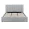 Audrey King Storage Bed in Silver Fox (Fabric) with 2 Leland Twin Drawer Bedside Tables - 3