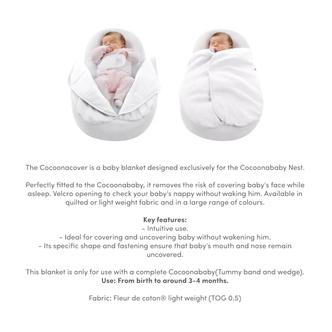 Cocoonababy Cocoonacover 0.5 Tog Lightweight - White - 3