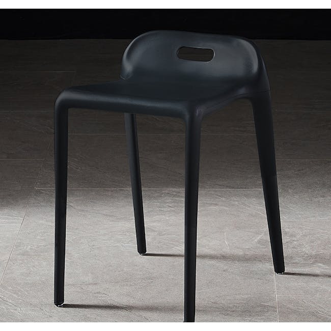 Tyson Backrest Stackable Stool - Black, Tyson by HipVan | HipVan Tyson Backrest Stackable Stool - Black, Tyson by HipVan | HipVan