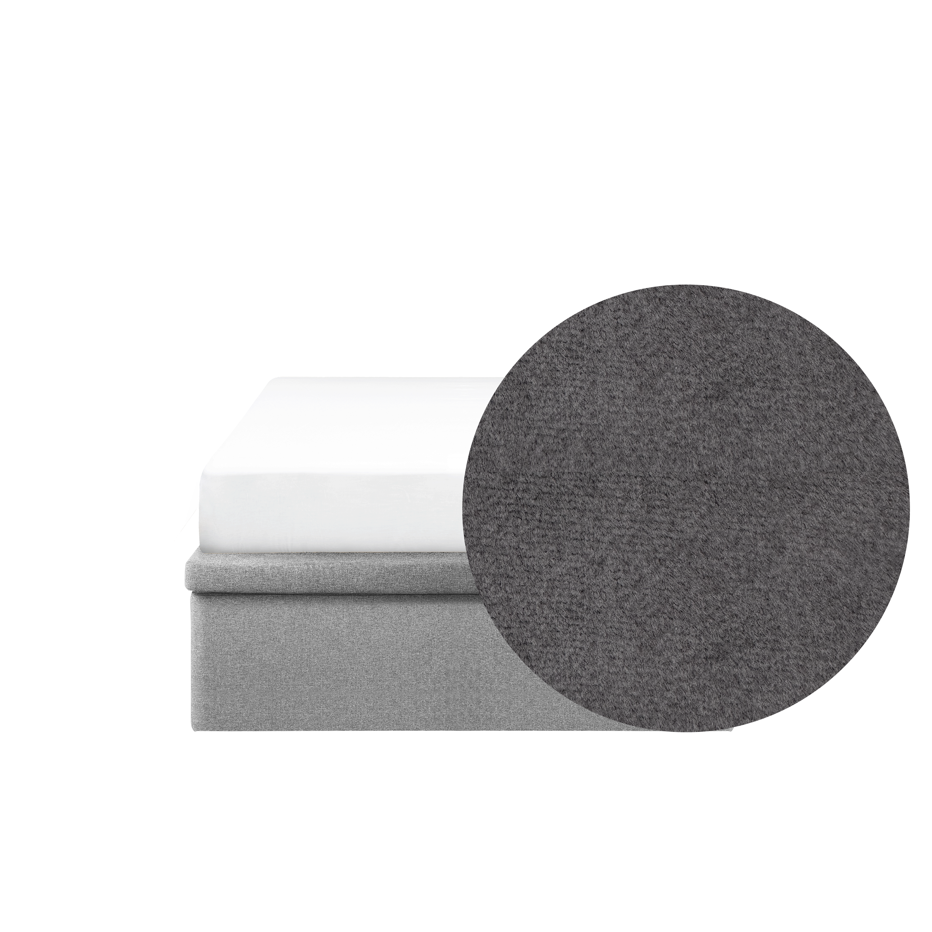 ESSENTIALS Single Storage Bed - Shadow Grey (Pet Friendly)