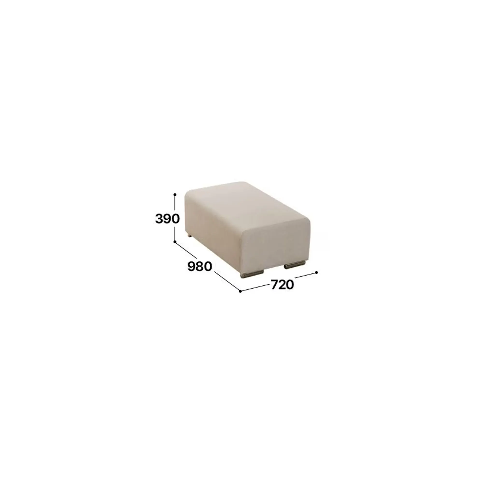 Sonata 3 Seater Extended Sofa - Ivory (Pet Friendly) - 16