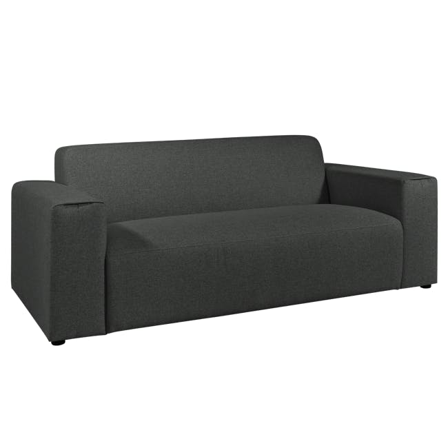 Adam 3 Seater Sofa and Adam Ottoman - Granite - 3