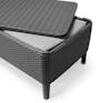 Salemo 4-Seater Lounge Sofa Set with Square Table - Graphite - 7