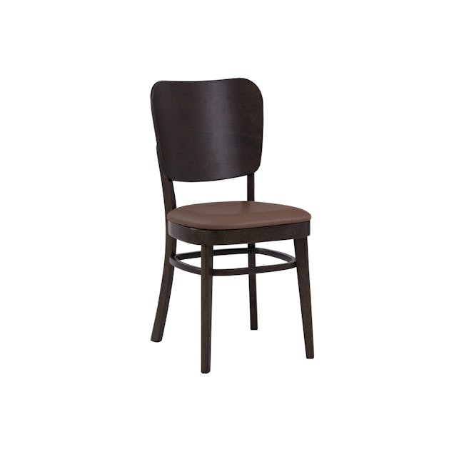 Beverly Dining Chair - Dark Chestnut, Mocha (Faux Leather) - 0