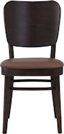 Beverly Dining Chair - Dark Chestnut, Mocha (Faux Leather) - 1