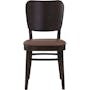Beverly Dining Chair - Dark Chestnut, Mocha (Faux Leather) - 1