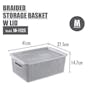 Braided Storage Basket with Lid - Medium - 4