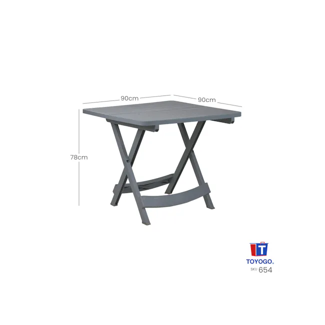 TOYOGO Foldable Square Table - Grey - 2