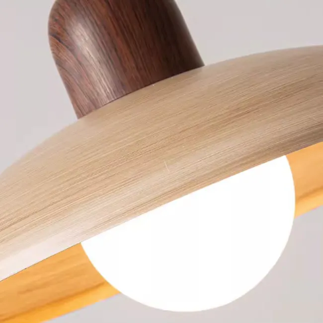 Kenya Pendant Lamp - Oak - 9 - Wooden lampshade, natural wood texture, elegant design, minimalist style, modern lighting