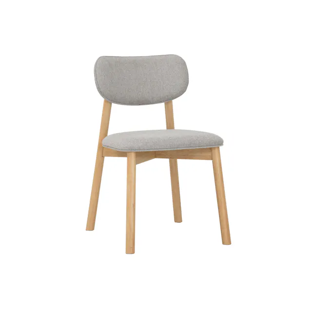 Lavon Dining Chair - Oak, Light Grey - 1