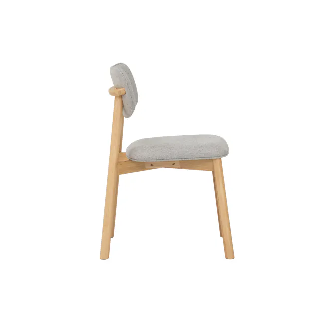 Lavon Dining Chair - Oak, Light Grey - 5
