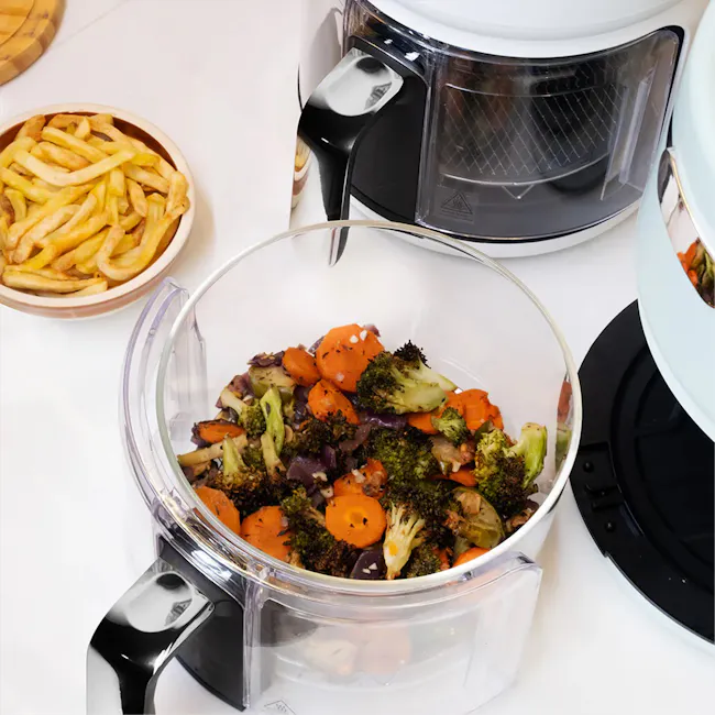 Toyomi 3.5L ClearView Air Fryer - Vanilla White (AFG 7126) - 9