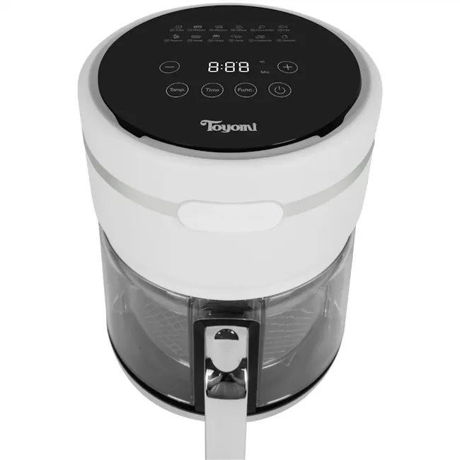 Toyomi 3.5L ClearView Air Fryer - Vanilla White (AFG 7126) - 7