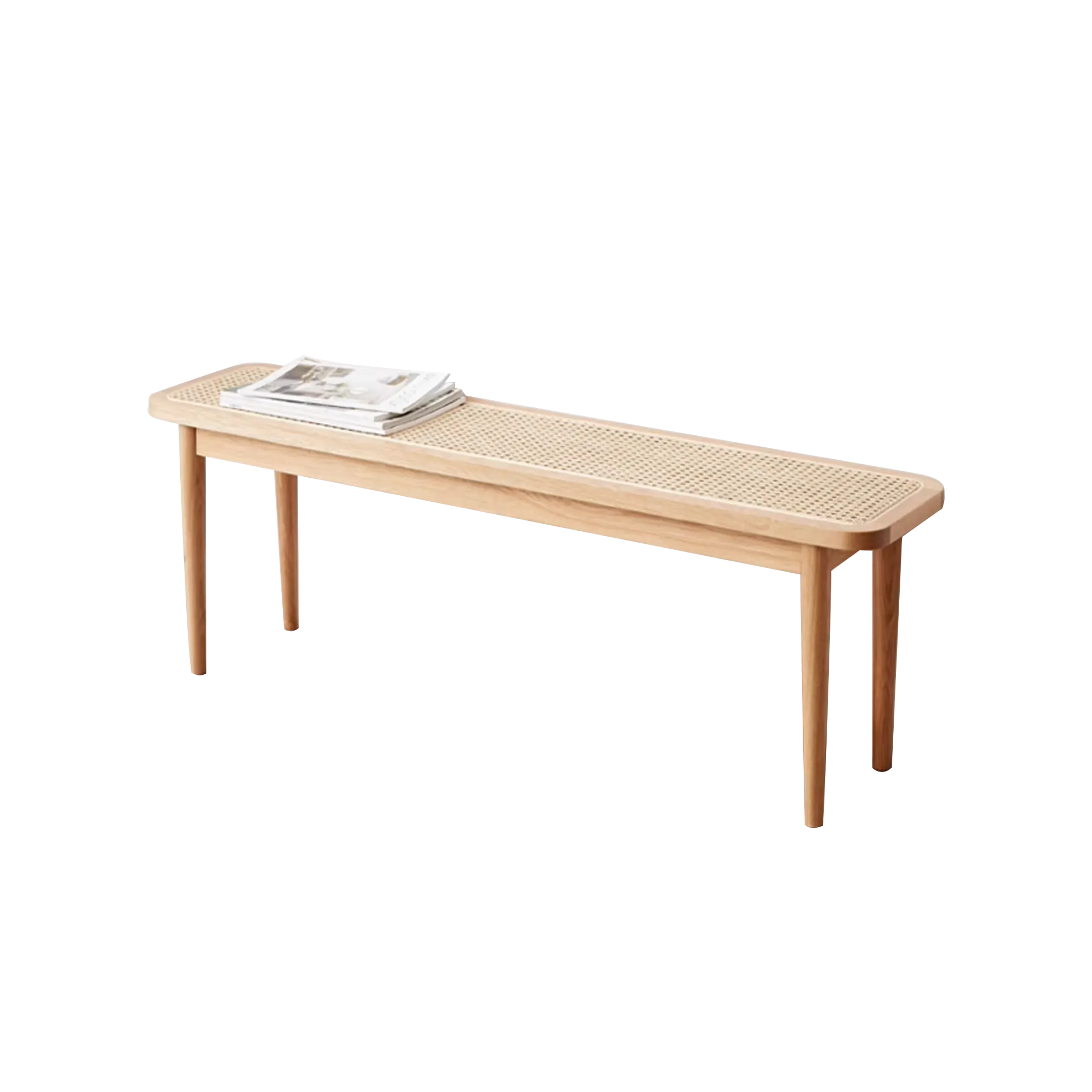 Lune Rattan Bench 1m - Oak