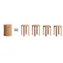 Coree Stackable Stool Set / Side Table - Oak - 7