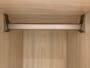 Lorren Sliding Door Wardrobe 1 with Glass Panel - Graphite Linen, Herringbone Oak - 13