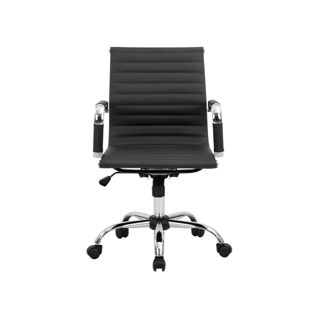 Elias Mid Back Office Chair - Black (PU) - 0