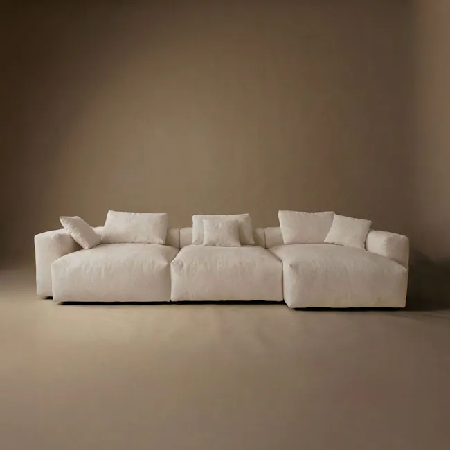 Blanca Right Chaise Sofa Unit (Down Feathers) - 19