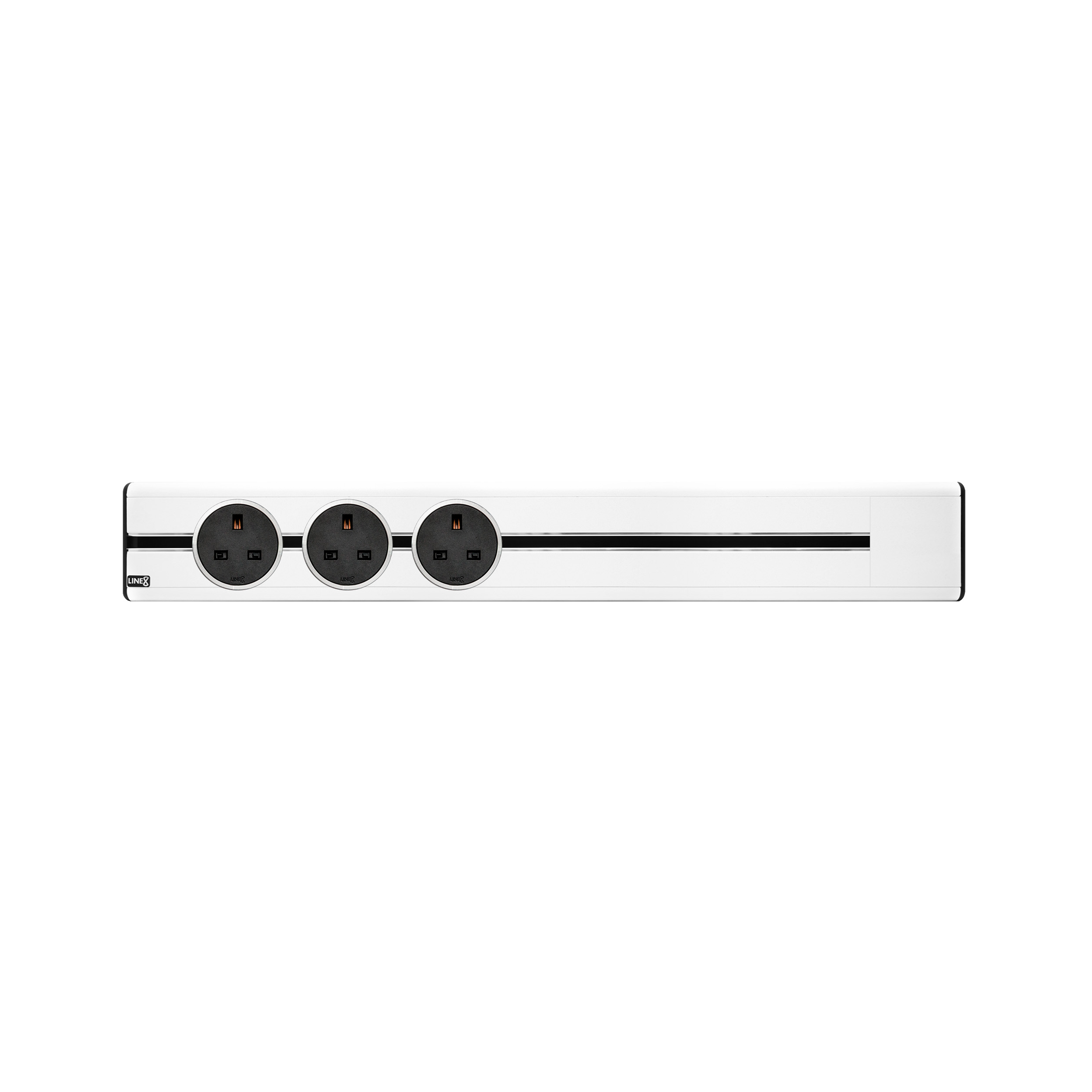 Line8 Power Track 600mm + 3 Adaptors Bundle - Pearl White