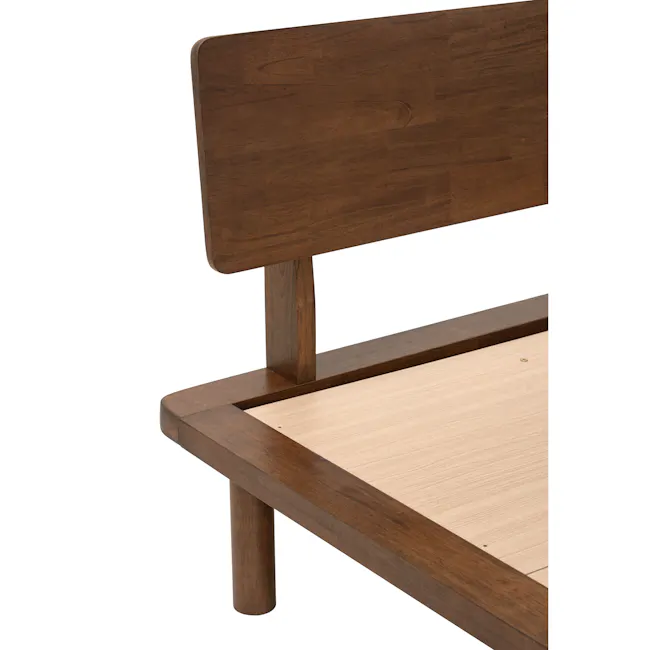 Agnes Wooden Platform Queen Bed - Walnut - 10