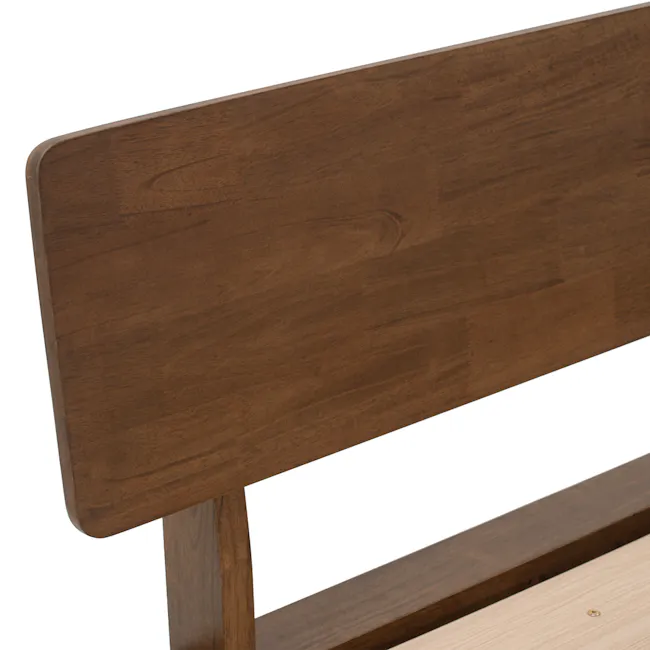 Agnes Wooden Platform Queen Bed - Walnut - 9