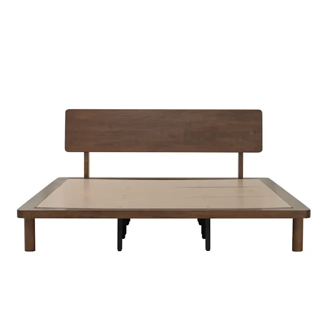 Agnes Wooden Platform Queen Bed - Walnut - 6
